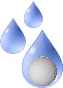 Image Of Water Drop With Golf Ball Inside